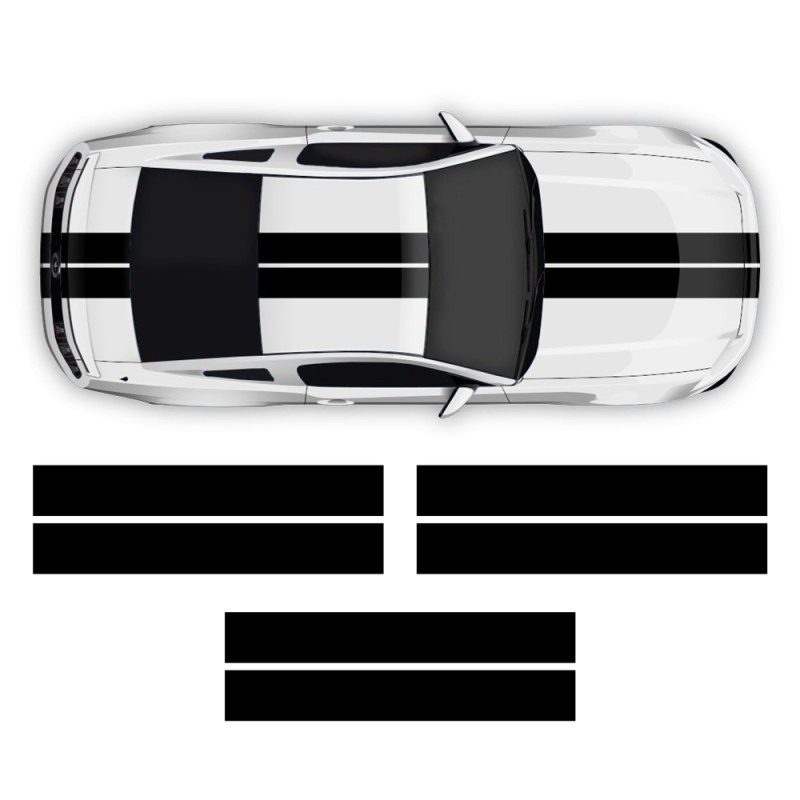 Autocolantes Mustang Top Stripes 2005 - 2014-Star Sam