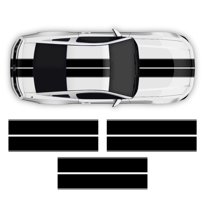 Vinyls Top stripes Mustang 2005 - 2019-Star Sam