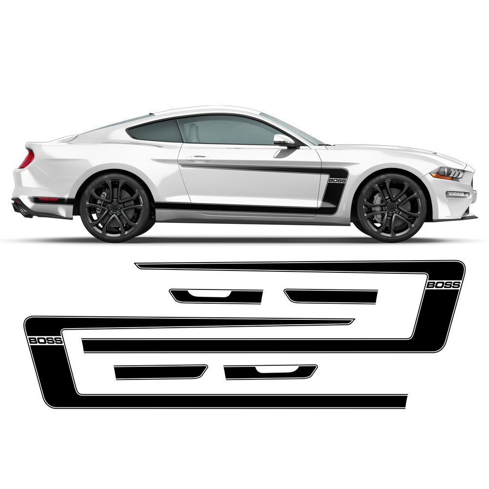 BOSS Ford Mustang 2015 - 2022 strisce laterali viniliche-Star Sam