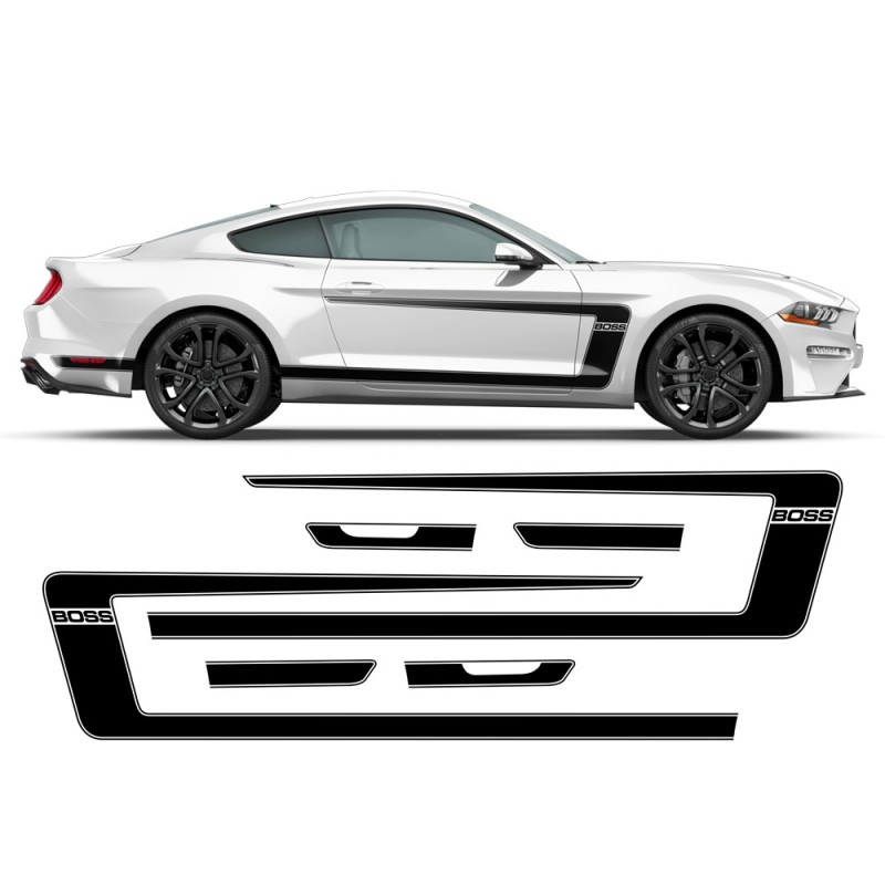 BOSS Ford Mustang 2015 - 2022 side stripe vinyls-Star Sam