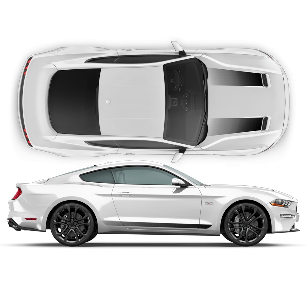 Vinyles Faded Stripes 55th Edition Ford Mustang 2019 - 2020-Star Sam