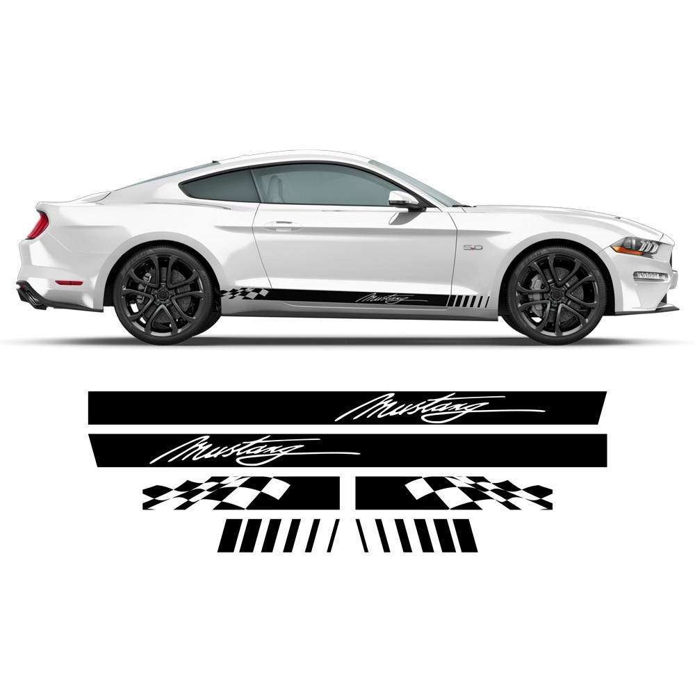 Ford Mustang 2015 - 2021 Seitenstreifen Aufkleber-Star Sam