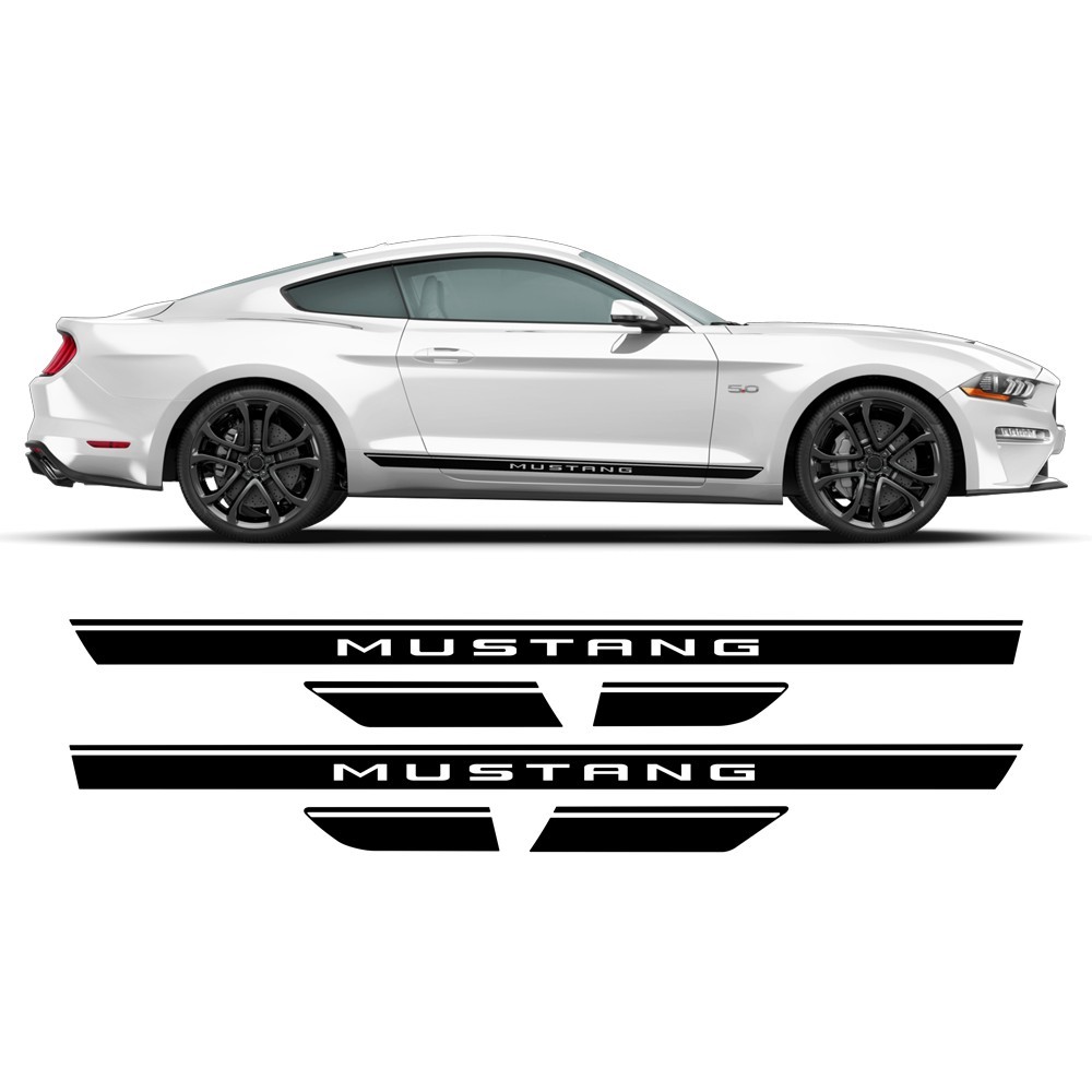 Ford Mustang 2015 - 2022 Seitenstreifen Aufkleber-Star Sam