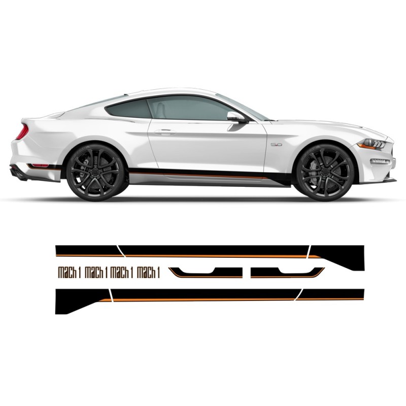 Adesivi sidestripe Ford Mustang 2015 - 2022-Star Sam