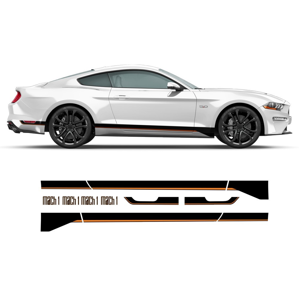 Autocolantes da faixa lateral do Ford Mustang 2015 - 2022-Star Sam