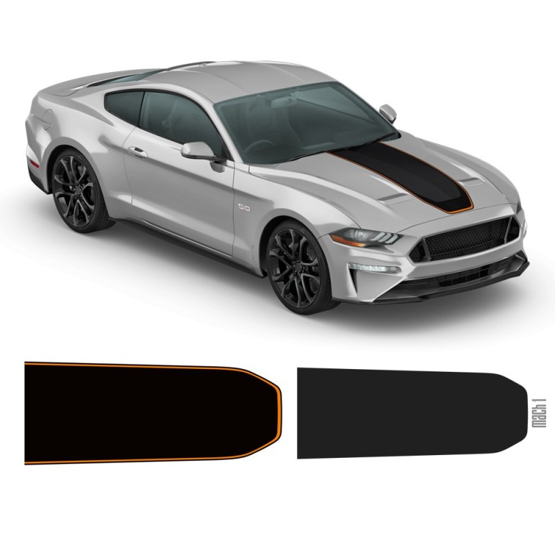 Hood Vinyls for Ford Mustang 2018 - 2021-Star Sam