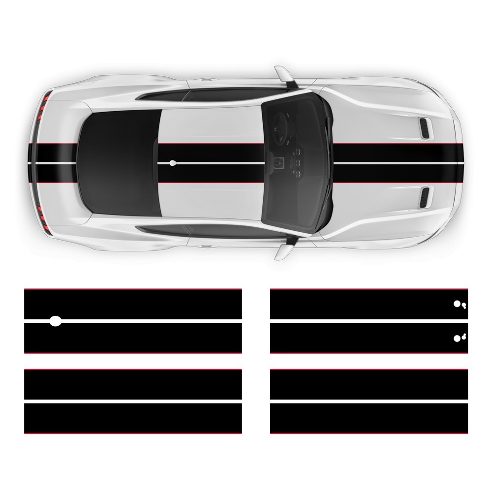 Mustang Racing Stripe Sticker 2015-2022-Star Sam