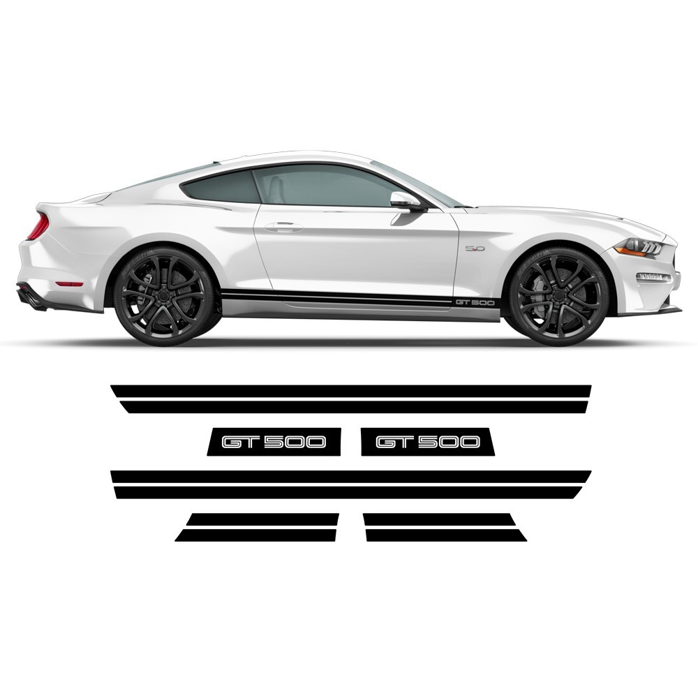 Naklejki z paskami GT500 dla Forda Mustanga 2015-Star Sam