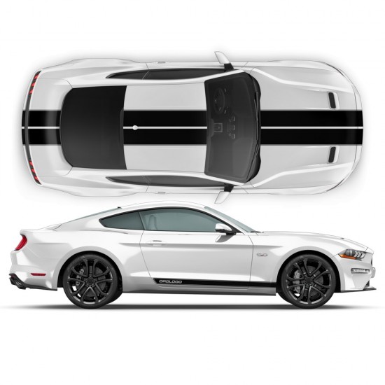 Racing stripes stickers Mustang 2015 - 2018 - Star Sam