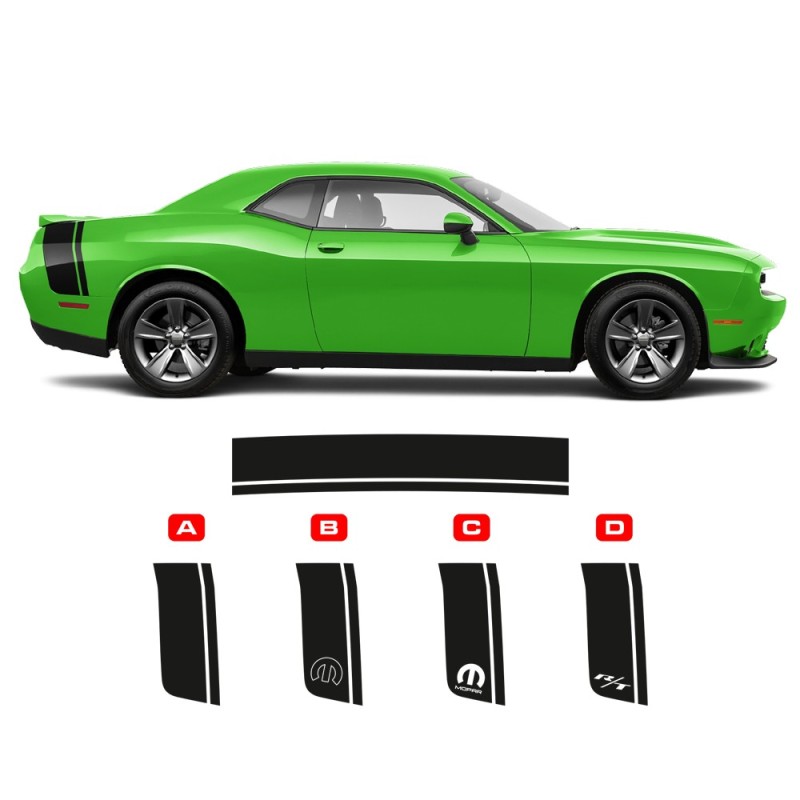 Fasce posteriori stile Mopar per Dodge Challenger 2008-2020.