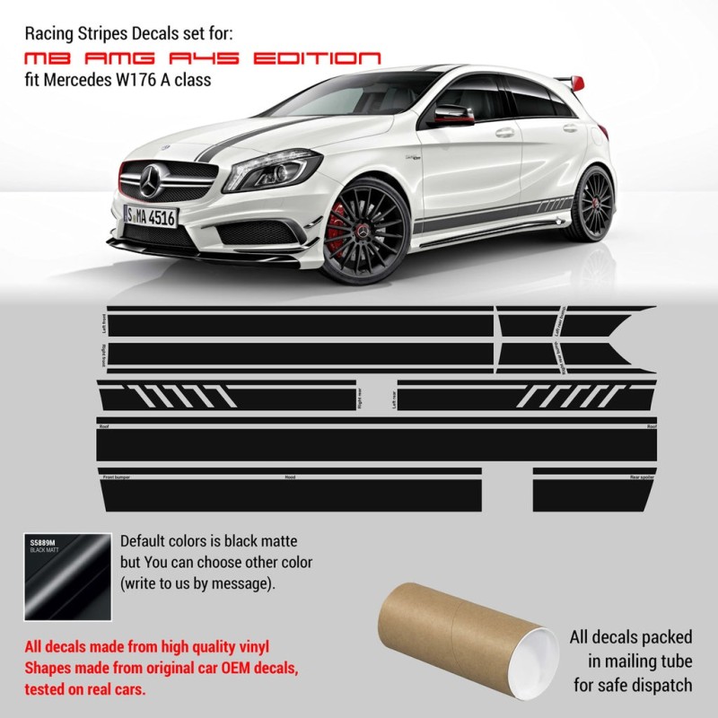 Stickers Mercedes Benz W176 Classe A AMG A45 - Star Sam