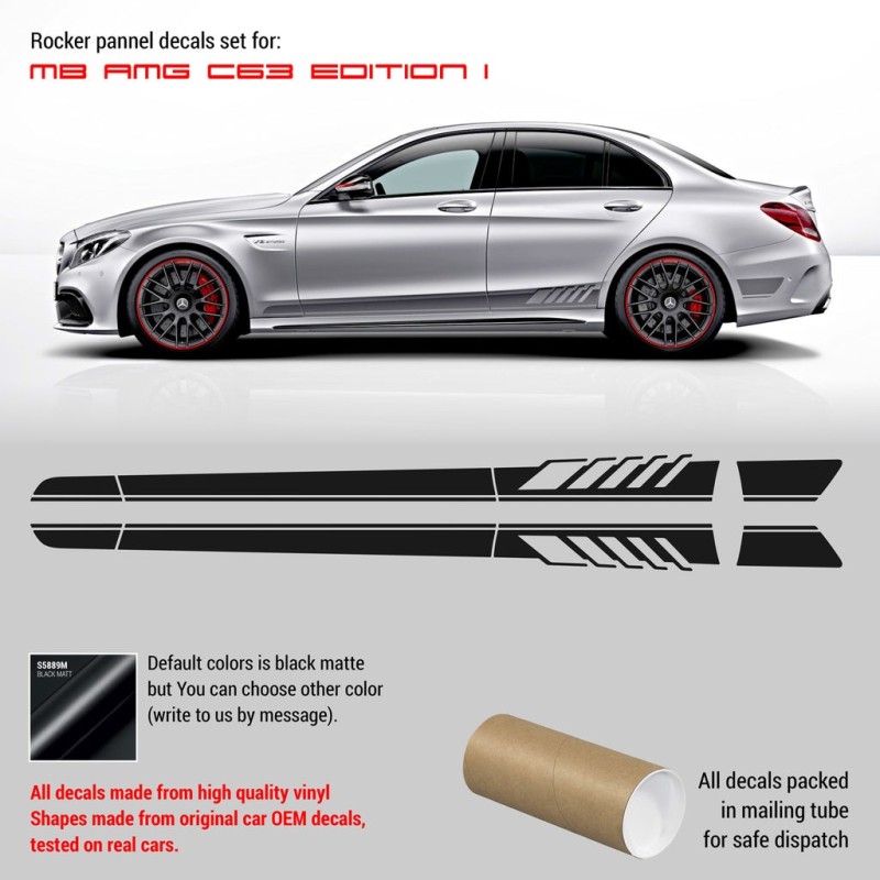 Adesivi per strisce alari Mercedes Benz AMG C63 Edition 1 - Star Sam