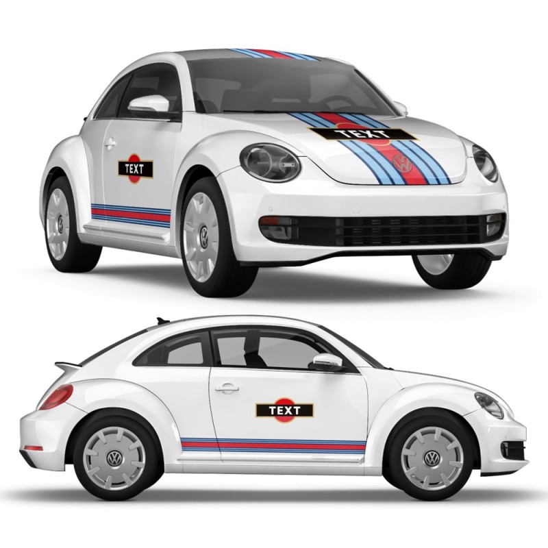 Adesivi con strisce Martini Style per Volkswagen New Beetle - Star Sam