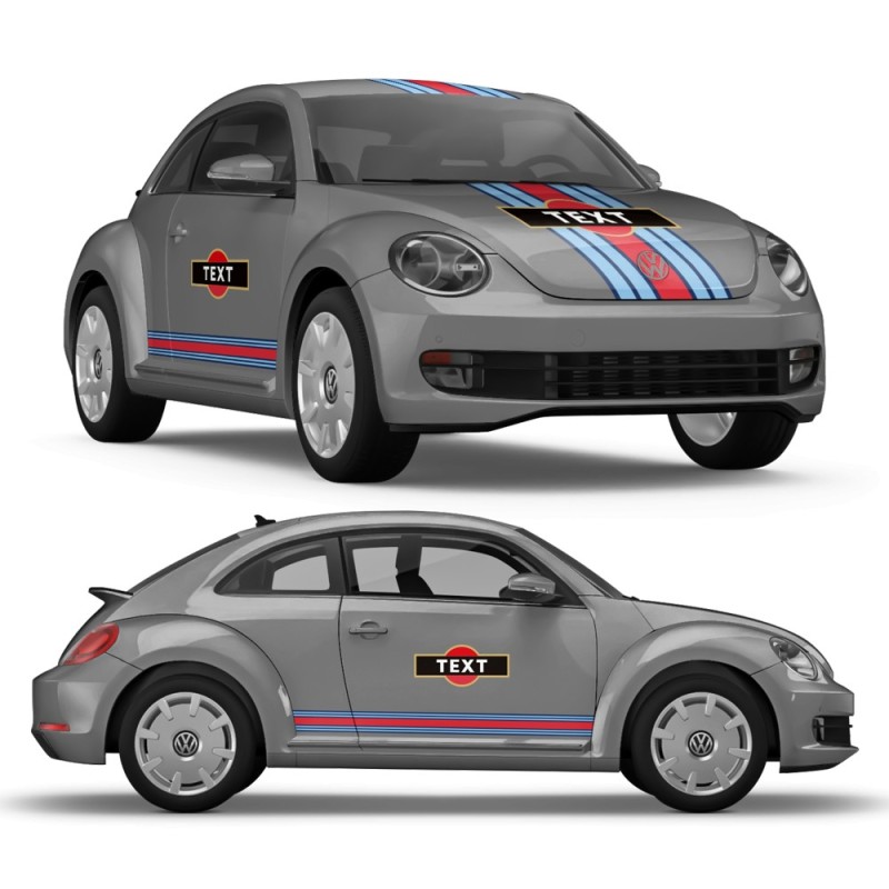 Vinilos franjas Martini Style para Volkswagen New Beetle - Star Sam