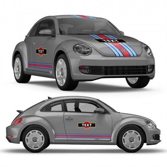 Martini Style stripes stickers for Volkswagen New Beetle - Star Sam