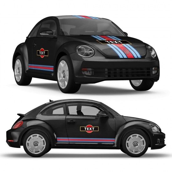Naklejki wyścigowe Martini Style dla Volkswagen New Beetle - Star Sam