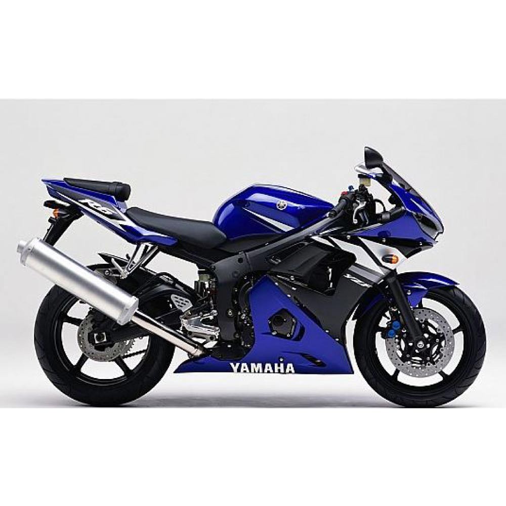 Adesivos de motocicleta Yamaha YZF R6 Ano 2003 Azul - Star Sam