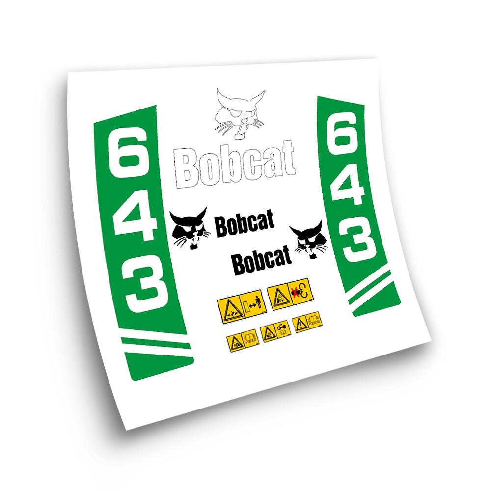 Industrial machinery stickers for BOBCAT 643 MOD.2 GREEN-Star Sam