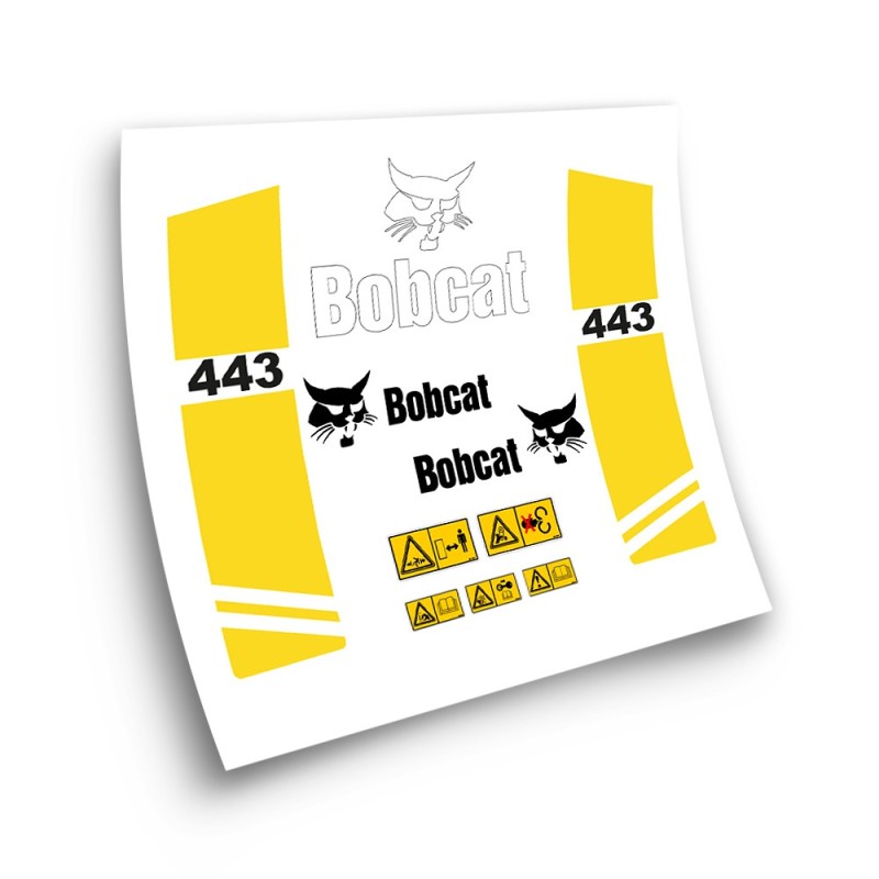 Aufkleber für Industriemaschinen für BOBCAT 443 YELLOW-Star Sam