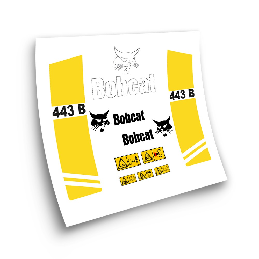 Aufkleber für Industriemaschinen für BOBCAT 443B YELLOW-Star Sam