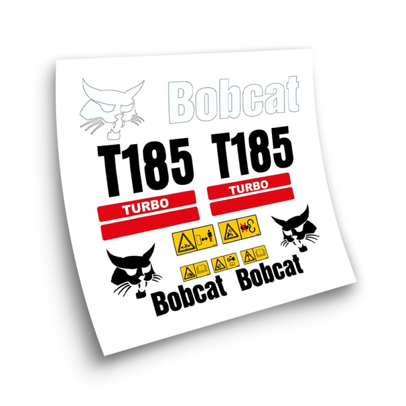 Aufkleber für Industriemaschinen für BOBCAT T185 TURBO ROT-Star Sam