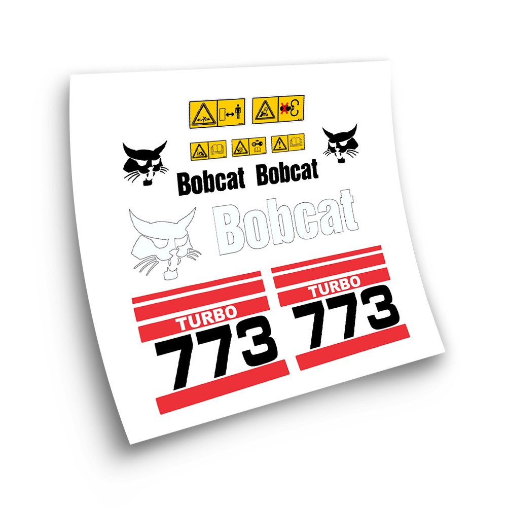Aufkleber für Industriemaschinen für BOBCAT 773 TURBO ROT-Star Sam