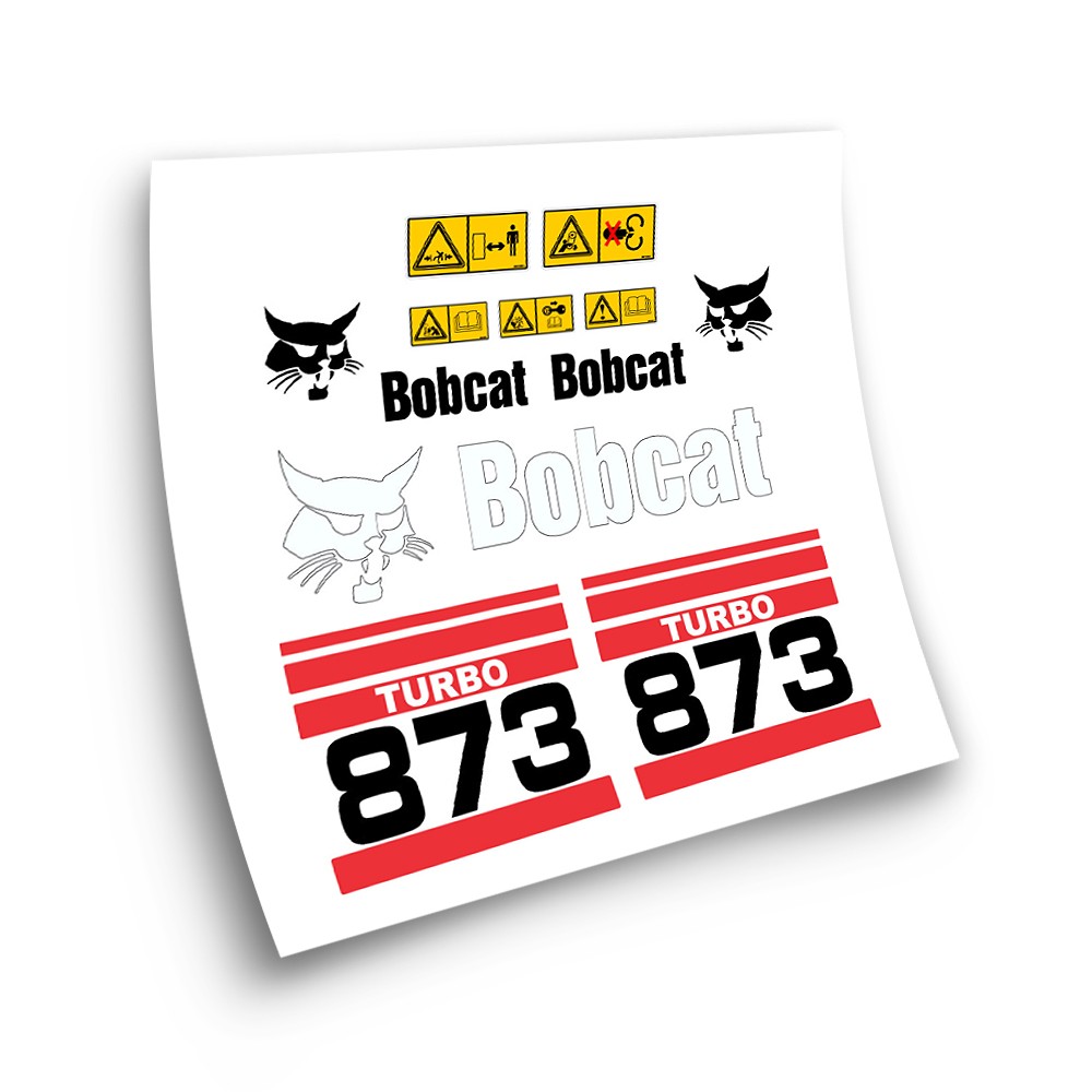 Industrial machinery stickers for BOBCAT 873 TURBO RED-Star Sam