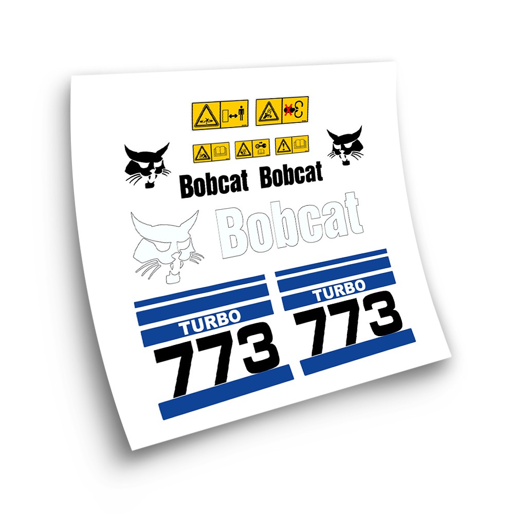 Aufkleber für Industriemaschinen für BOBCAT 773 TURBO BLAU-Star Sam