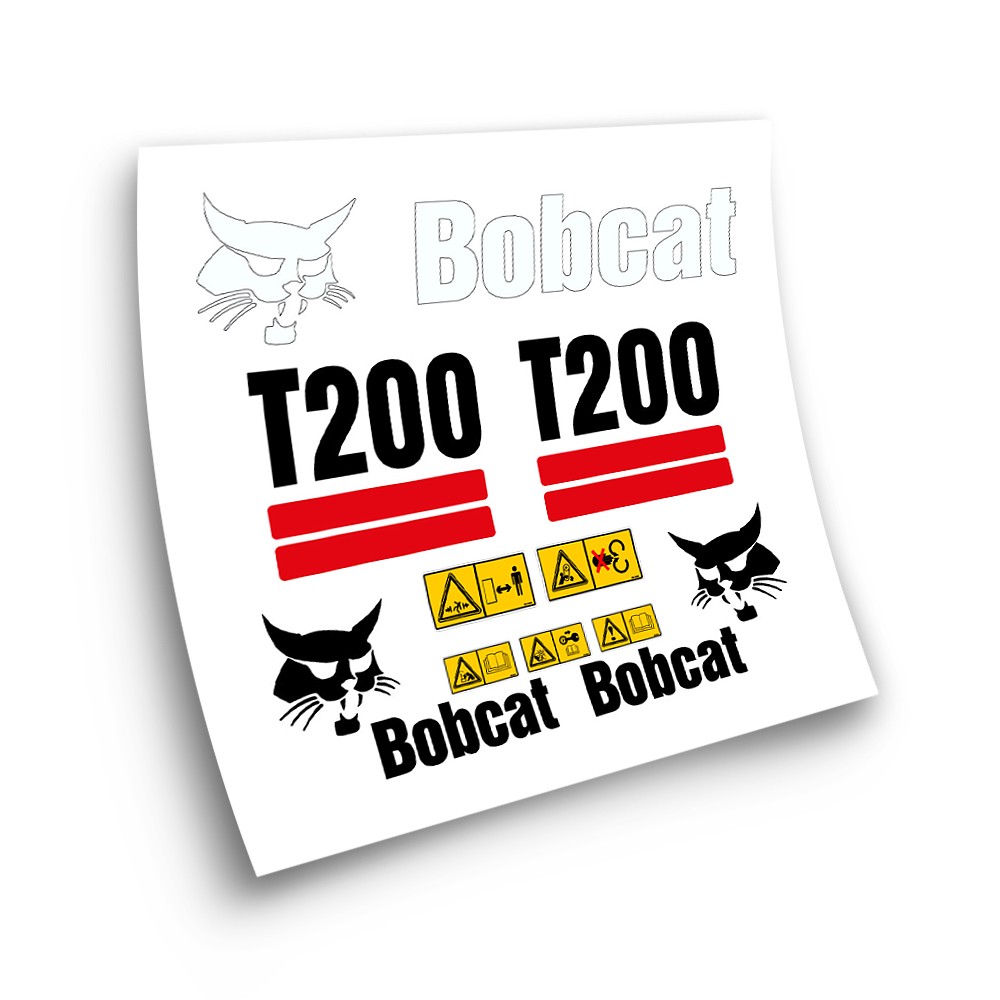 Autocollants pour machines industrielles pour BOBCAT T200- Star Sam
