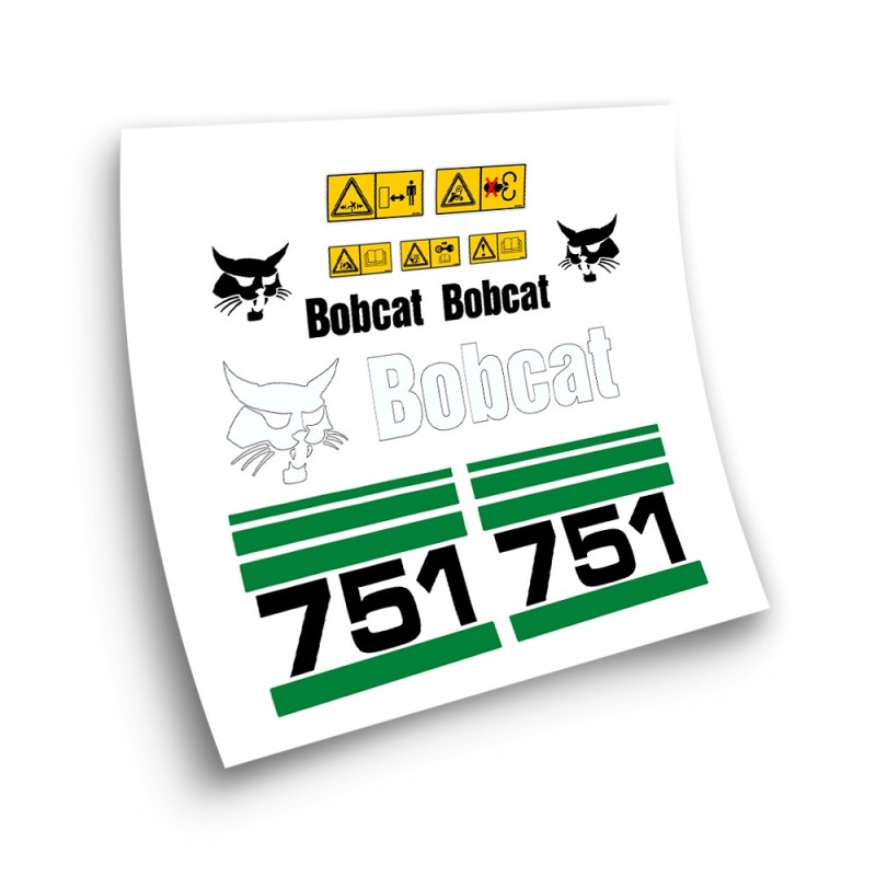 Autocollants pour machines industrielles pour BOBCAT 751 vert- Star Sam