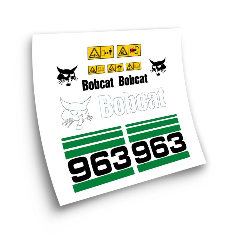 Autocollants pour machines industrielles pour BOBCAT 963 vert- Star Sam