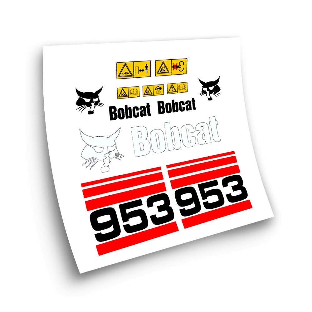 Industrial machinery stickers for BOBCAT 953 red- Star Sam