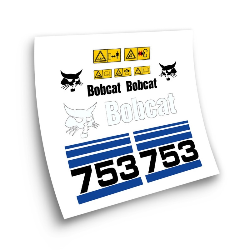 Autocollants pour machines industrielles pour BOBCAT 753 BLUE- Star Sam