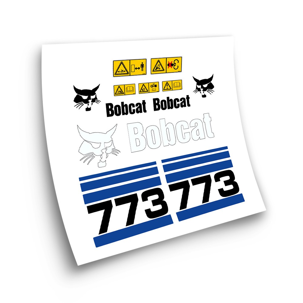 Aufkleber für Industriemaschinen für BOBCAT 773 BLAU- Star Sam