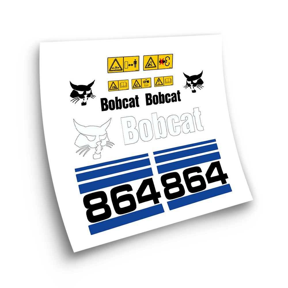 Autocollants pour machines industrielles pour BOBCAT 864 BLEU- Star Sam
