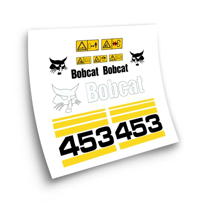 Autocollants pour machines industrielles pour BOBCAT 453 jaune- Star Sam