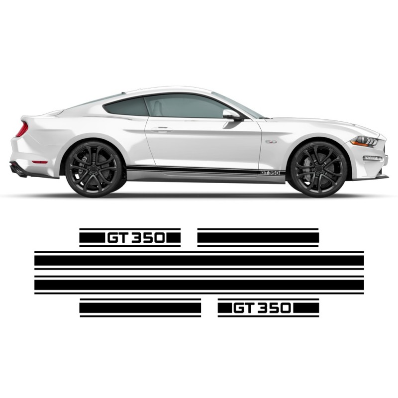 Ford Mustang GT350 Rocker GT350 stripes decalques 2015 - 2020-Star Sam