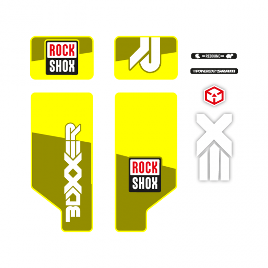 Adesivi Per Biciclette Forcella Rock Shox Boxxer 26 - Star Sam