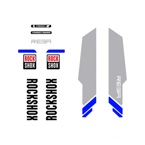 Rock Shox Reba 26 Fork Bike Sticker Base Grey - Star Sam