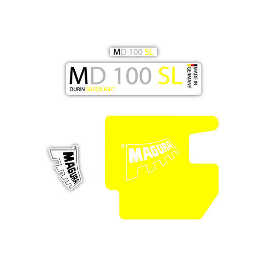 Stickers op voorvork Magura MD100SL - Ster Sam