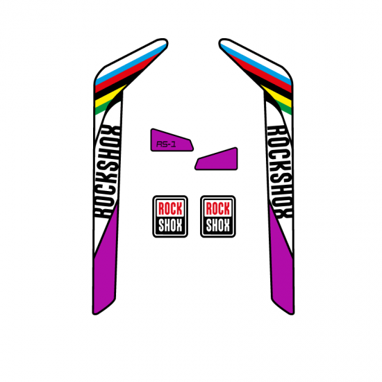 Rock Shox RS-1 World Cup 29 Bike Sticker Choose Colour - Star Sam