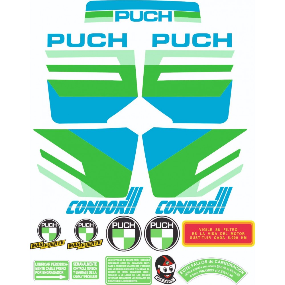 Puch Condor 3 Motorbike Stickers Sticker Set Yellow - Star Sam