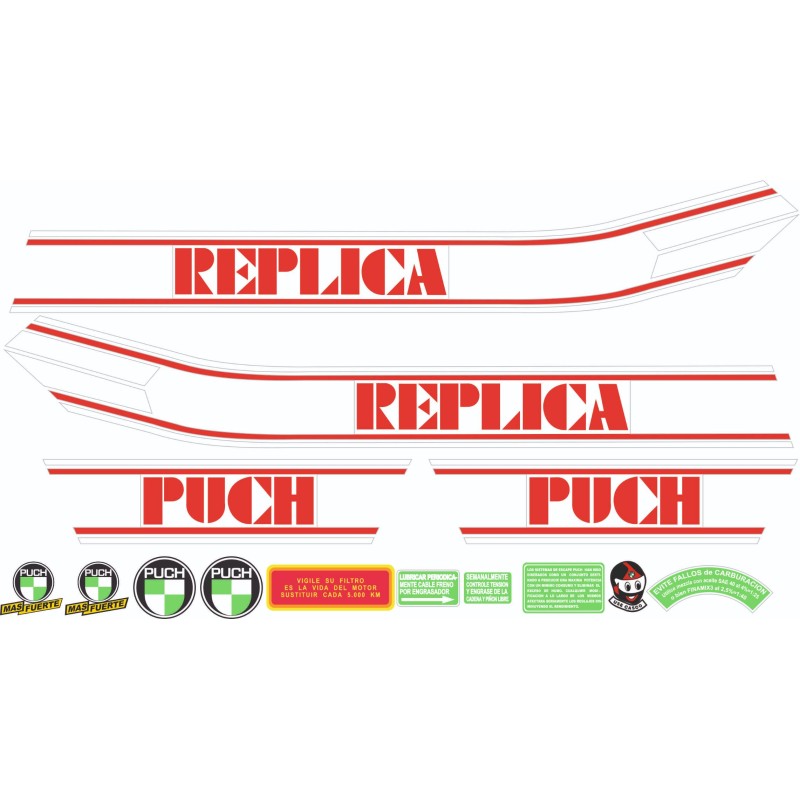 Puch Cobra Replica Sticker Set Motorbike Stickers  - Star Sam