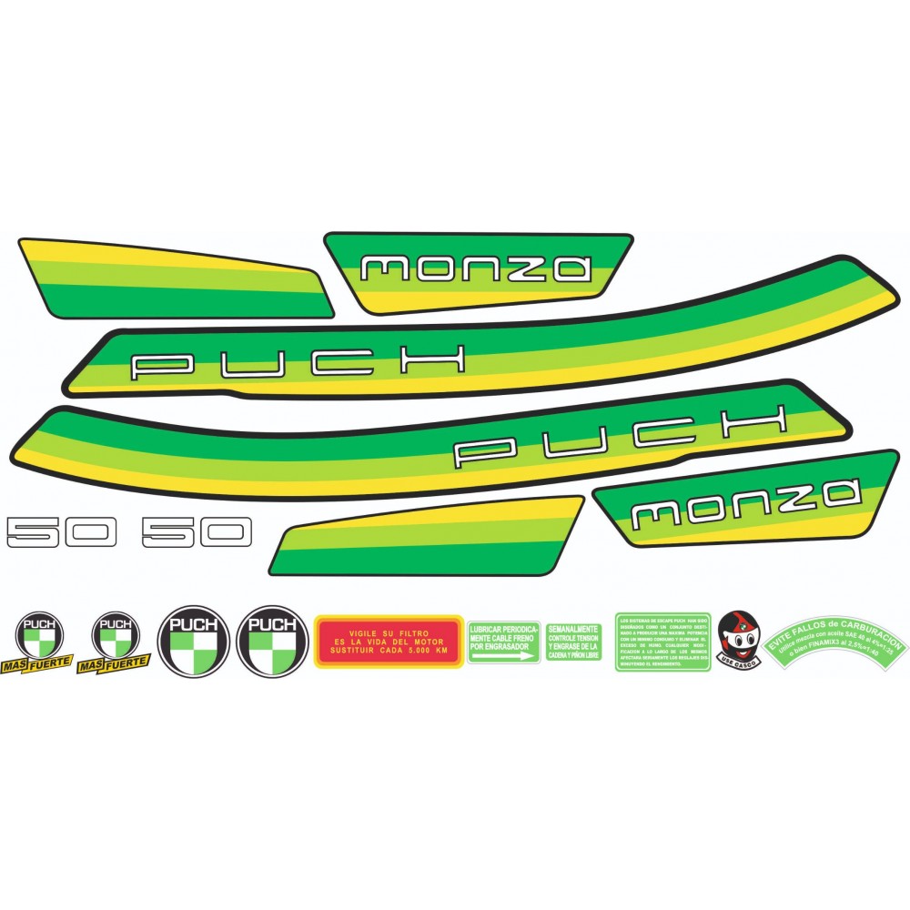 Moto Stickers Puch Monza 1e serie stickerset - Ster Sam