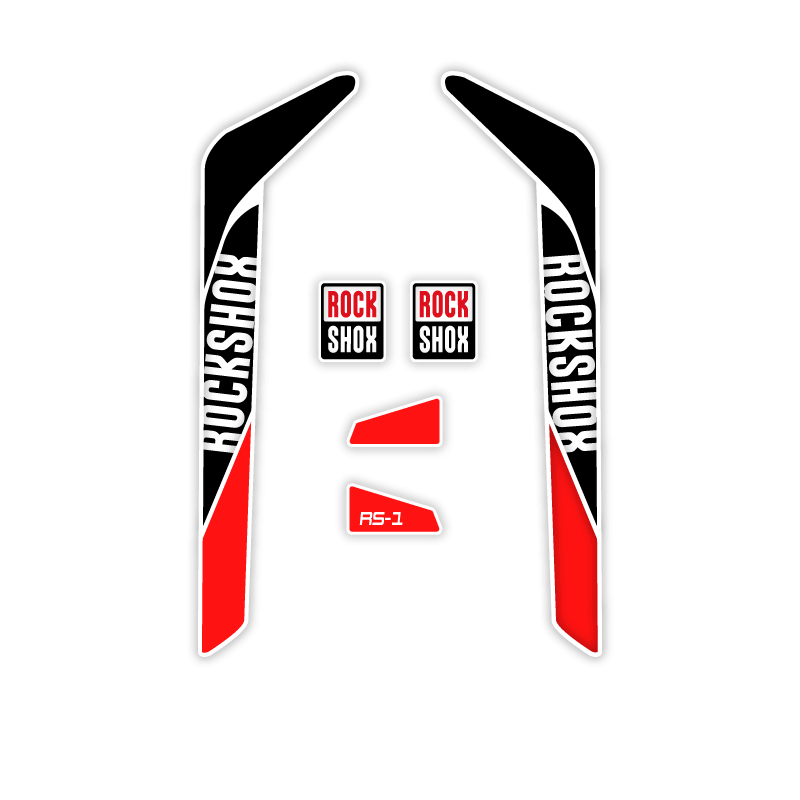 Rock Shox RS-1 Front Edge 29 Bike Sticker Edge White - Star Sam