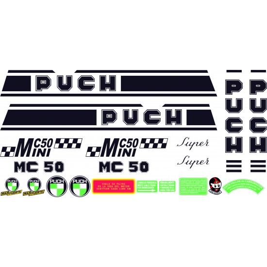 Puch MC 50 Minicross SUPER Motorbike Stickers  - Star Sam