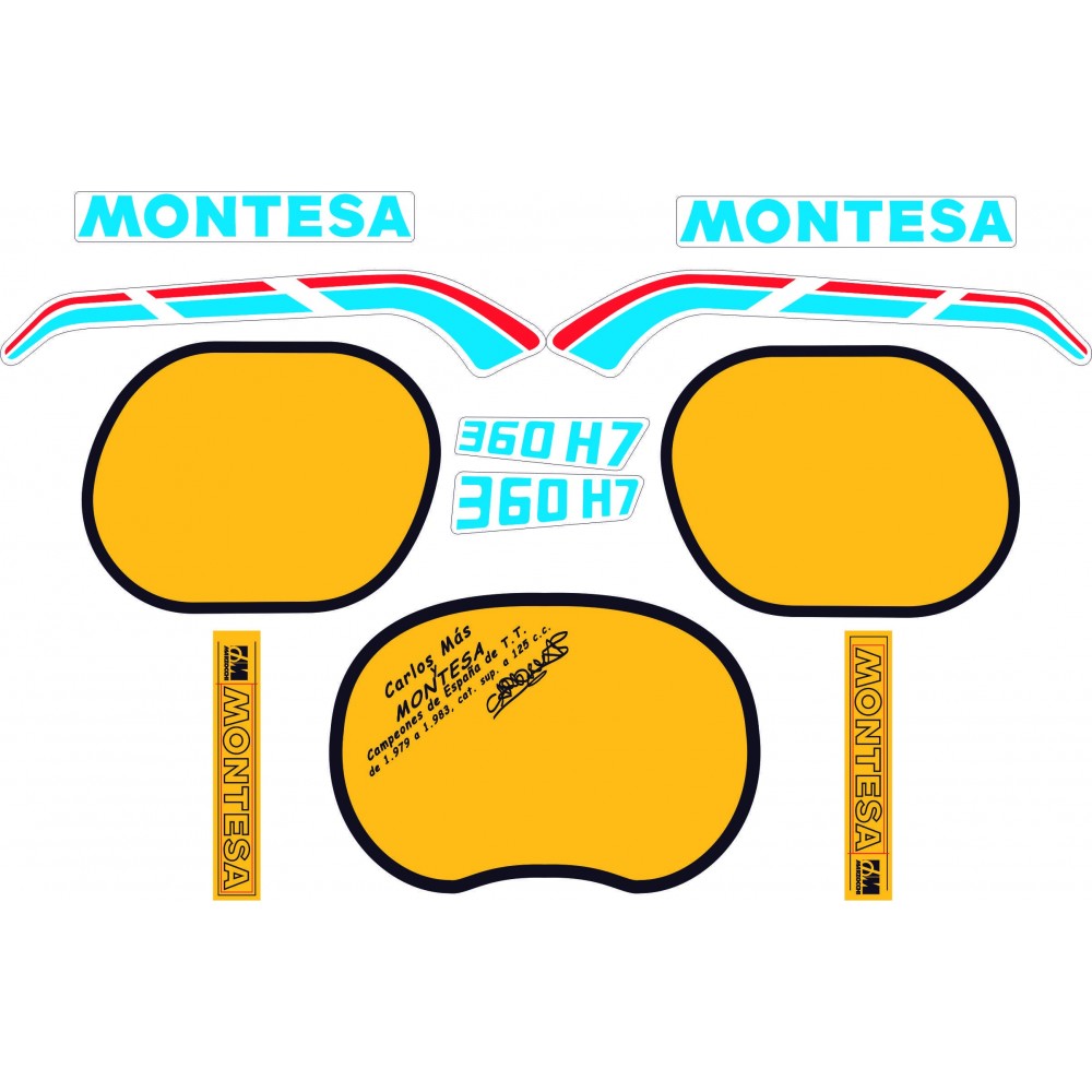 Autocolantes de Moto Montesa Enduro 360 H7 Conjunto de Autocolantes - Star Sam
