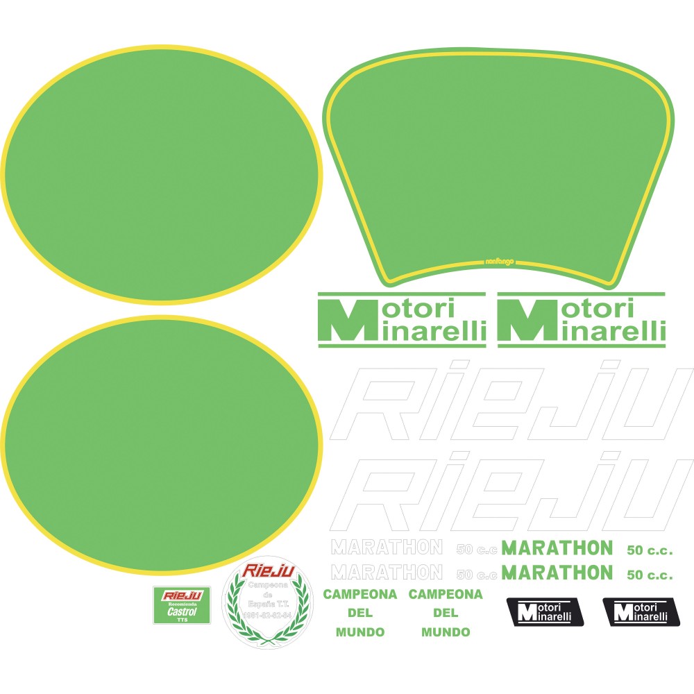 Autocollants Pour Motos Rieju Marathon 50 Set de Sticker - Star Sam