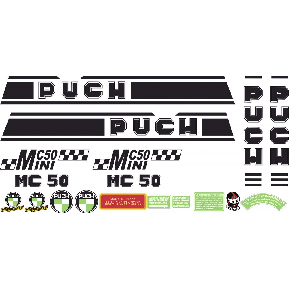 Puch MC 50 Minicross Aufklebersatz Motorrad Aufkleber - Star Sam