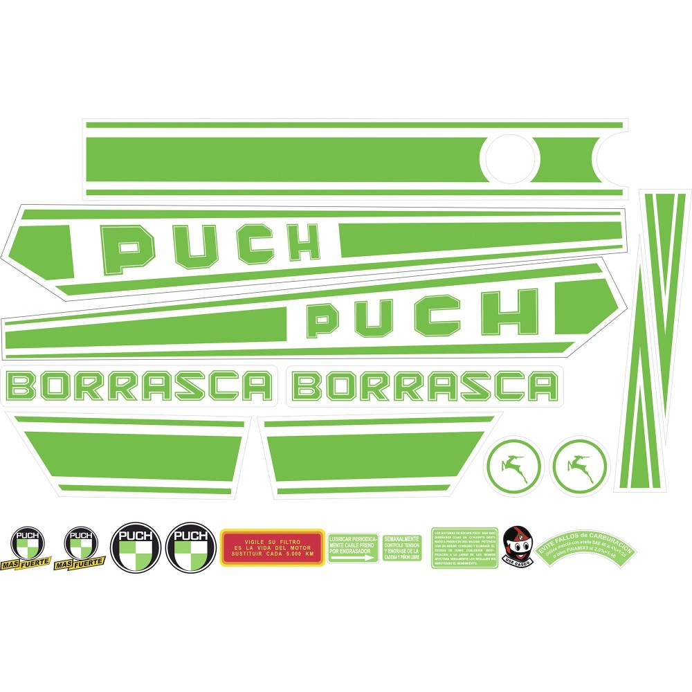 Αυτοκόλλητα μοτοσυκλέτας Puch Borrasca 1ης σειράς αυτοκόλλητων σετ - Star Sam